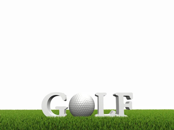 Golfkonzept auf grünem Gras — Stockfoto