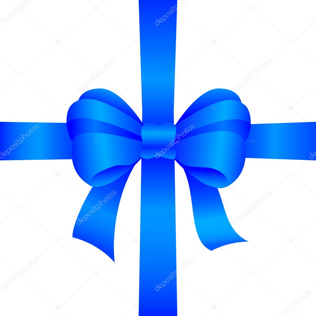 Blue gift bow — Stock Vector © Artizarus #2075695