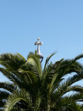 Palm and crucifix