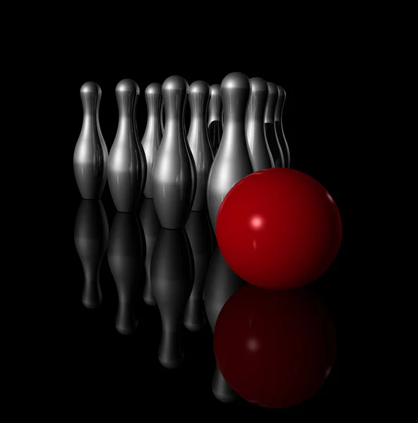 3D bowling - Stock-foto