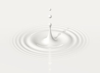 Drop of milk and ripple clipart