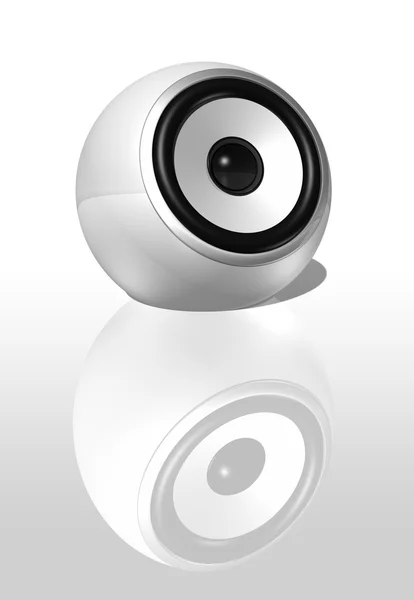 Vita högtalare bollen — Stockfoto