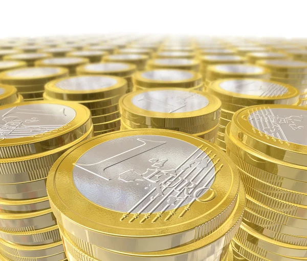 stock image One euro coins