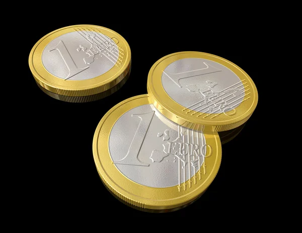 One euro coins — Stock Photo, Image