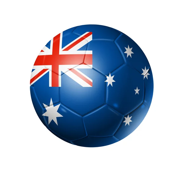 Soccer football ball with Australia flag — Stock Photo, Image