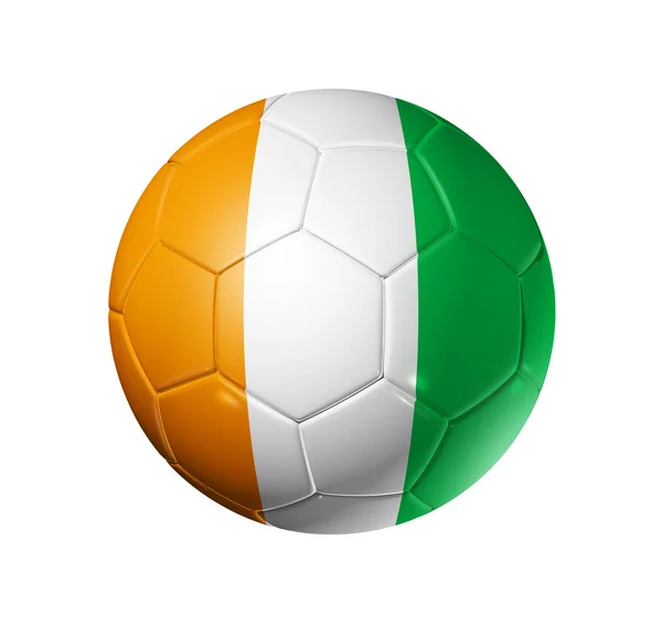 Fútbol pelota de fútbol con Costa de Marfil fl —  Fotos de Stock