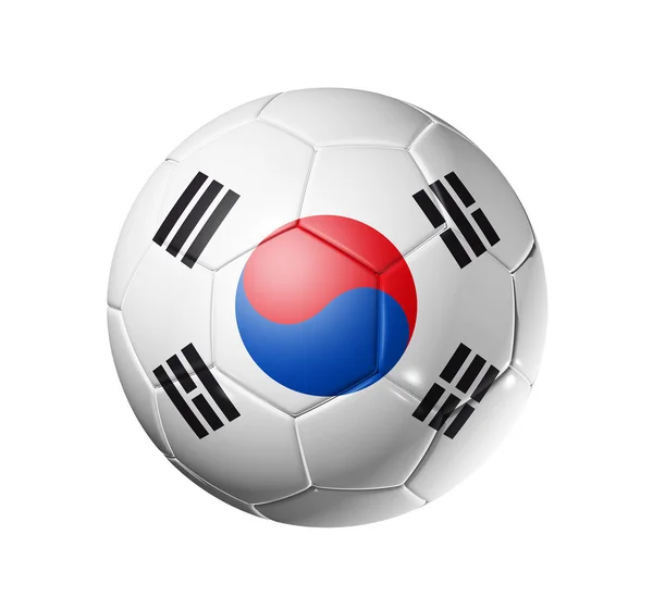 Pallone da calcio con la Corea del Sud fl — Foto Stock