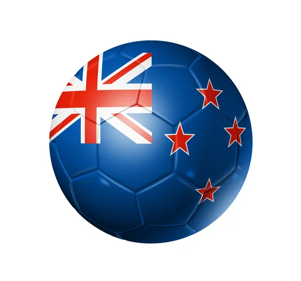 Soccer football ball with New Zealand fl — Stock Photo, Image