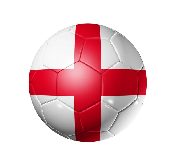 Fútbol pelota de fútbol con bandera de Inglaterra —  Fotos de Stock