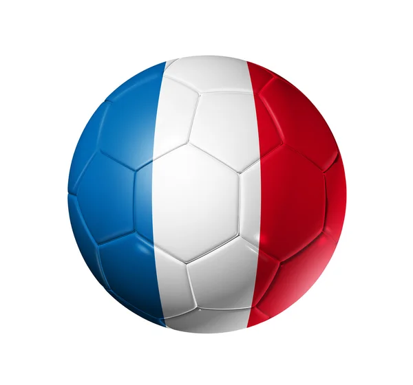 Μπάλα ποδοσφαίρου ποδοσφαίρου με τη σημαία της Γαλλίας — Φωτογραφία Αρχείου