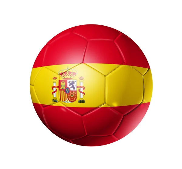Soccer football ball with Spain flag — Stock Photo, Image