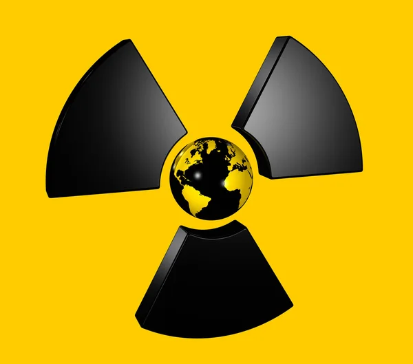 Globo del mundo radiactivo — Foto de Stock