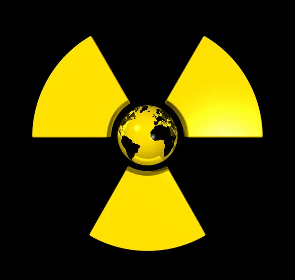 Radioaktivní zeměkoule — Stock fotografie