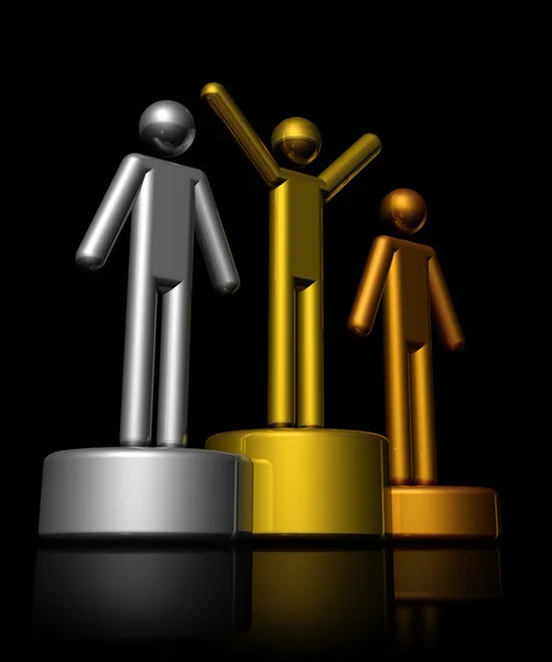 3D winners podium — Stock Photo, Image