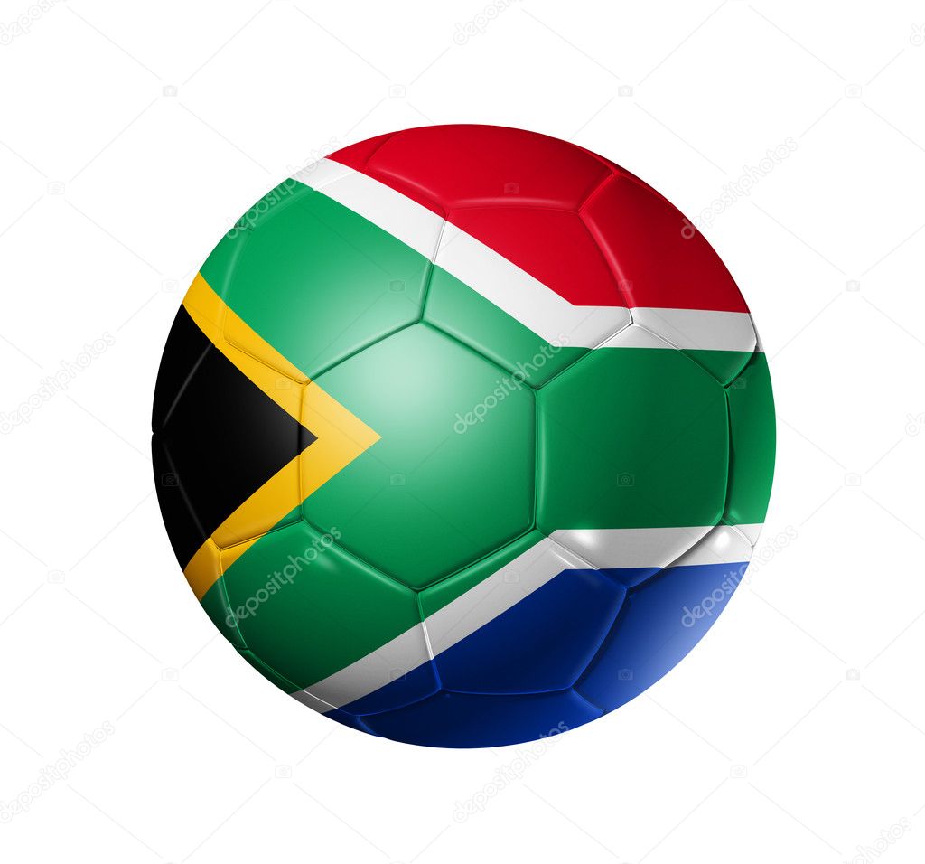 Soccer football ball with south africa f
