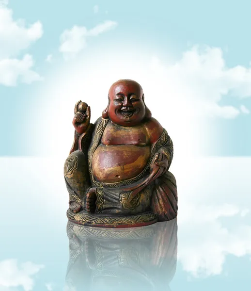 Κινέζικα Βούδα σε ένα μπλε όνειρο αμουδερές — Φωτογραφία Αρχείου