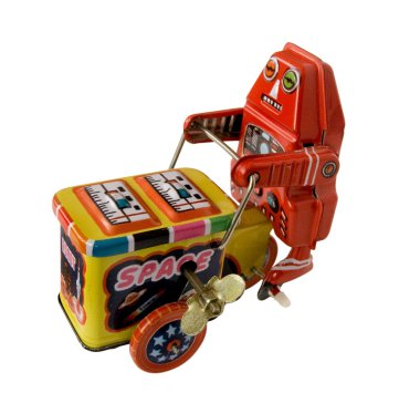 Three wheeler robot toy clipart