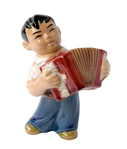 Chinese accordion player — Stock Photo, Image