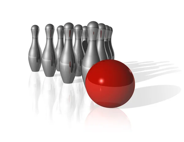 3D bowling — Zdjęcie stockowe