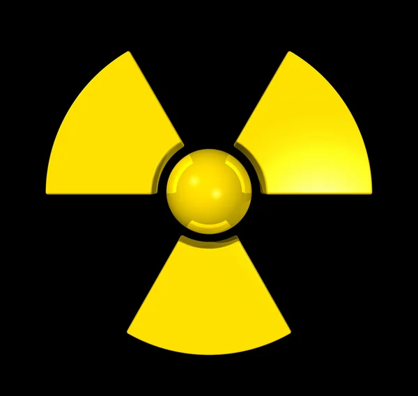 3D radioaktivní symbol — Stock fotografie