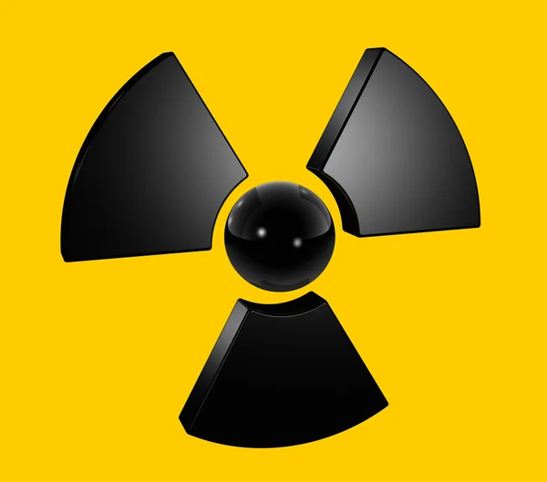 3D радиоактивный символ — стоковое фото