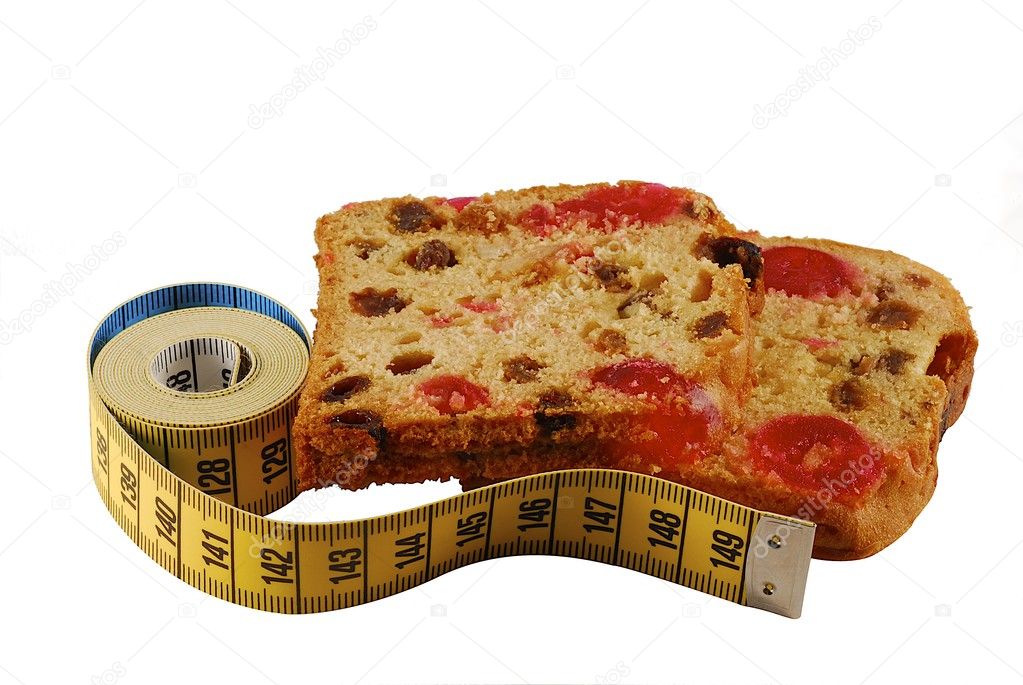 Cake with measuring tape