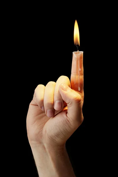蜡烛的手指 — 图库照片