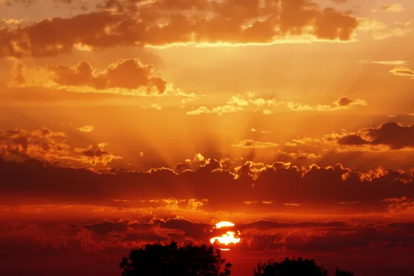 Coucher de soleil magnifique ciel Images De Stock Libres De Droits