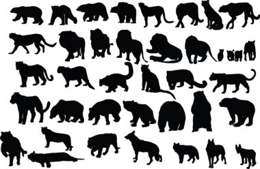 Wild beast collection clipart
