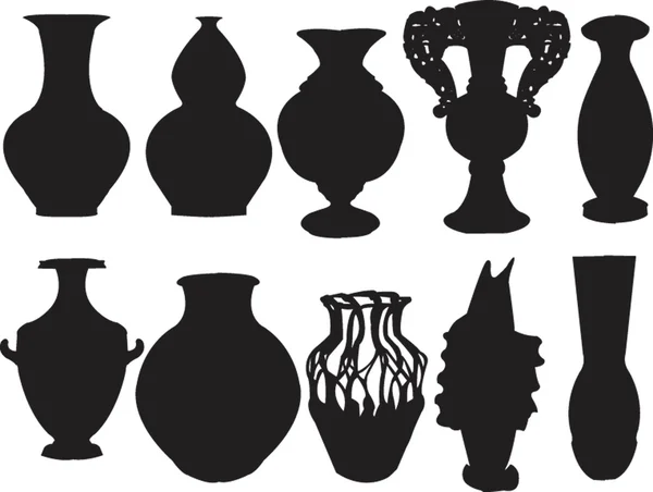 花瓶のコレクション — ストックベクタ
