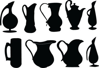 Flagons collection clipart