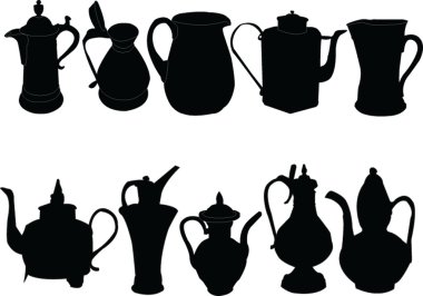 Flagons collection clipart