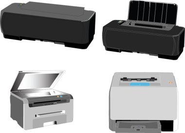 Printers collection clipart