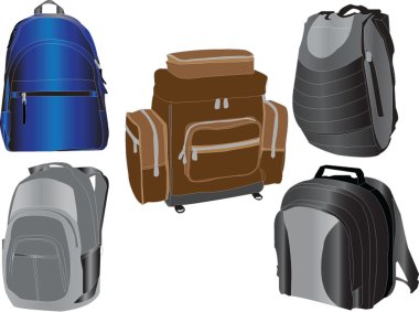 Rucksacks collection clipart