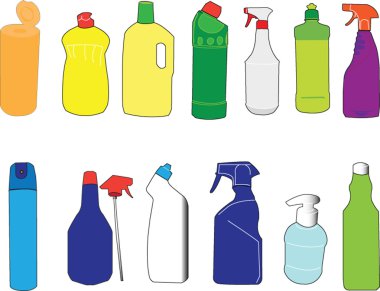 Packaging bottle collection clipart