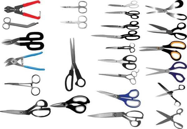 Scissors collection — Stock Vector