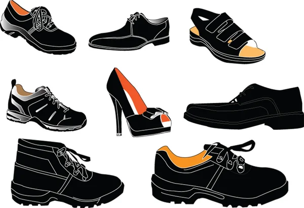 Footwear collection — Stock Vector