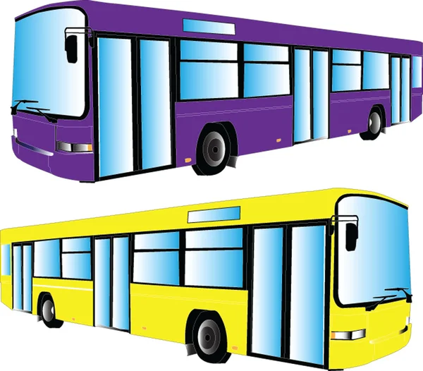 Autobus silhouette — Stock Vector