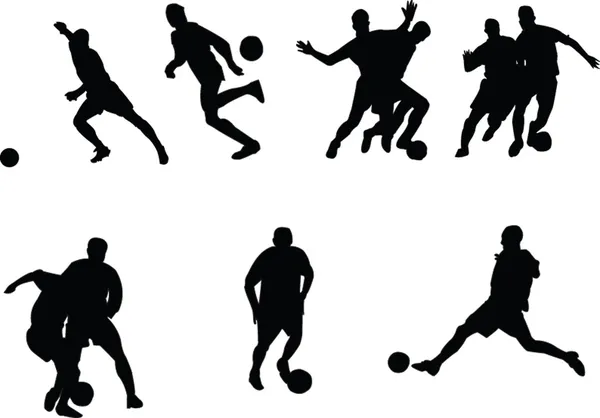 サッカー選手のコレクション — ストックベクタ