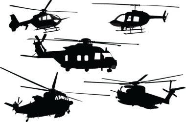 Helicopter collection clipart