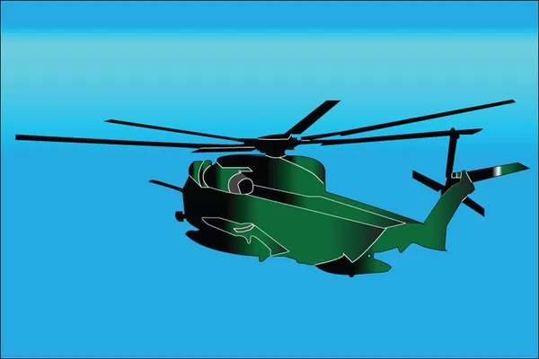 Ilustração de helicóptero militar —  Vetores de Stock