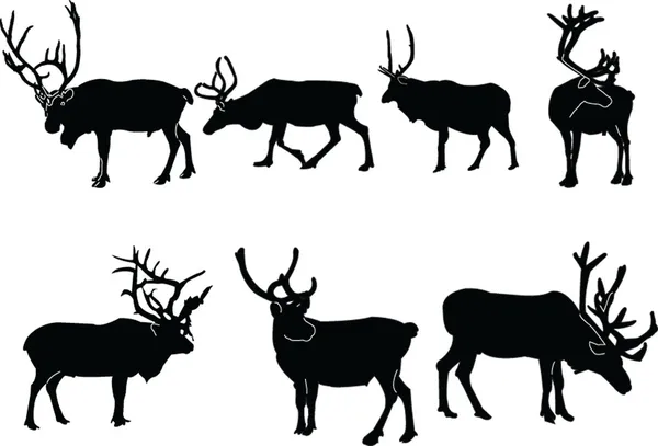 Reindeers koleksiyonu — Stok Vektör