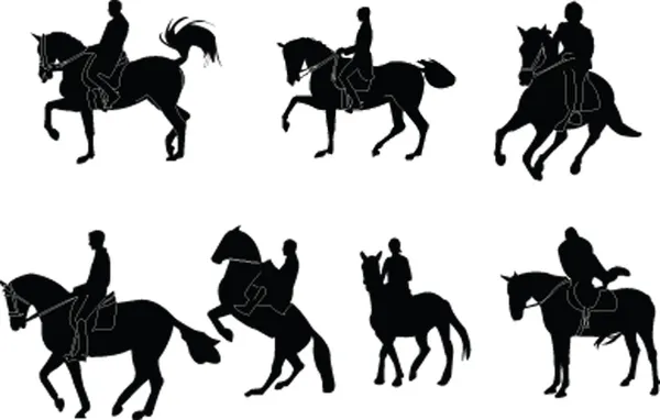 Kolekcja horsemans — Wektor stockowy