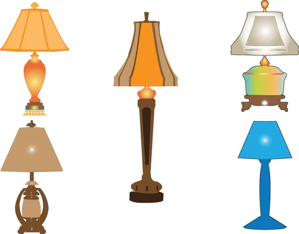 Collezione di lampade — Vettoriale Stock