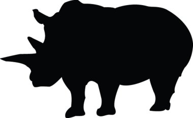 Rhinoceros silhouette clipart