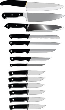 Knifes collection clipart