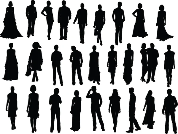 Fashion week collection silhouette — Stock Vector