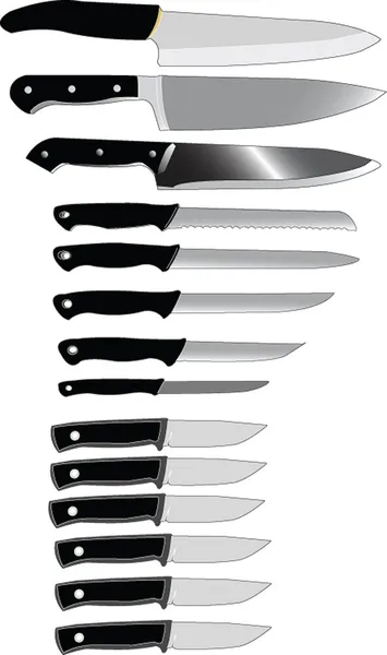 Colección de cuchillos — Vector de stock
