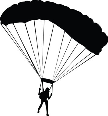 Skydiving - vector clipart