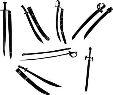 Cavalry sword and sword collection clipart